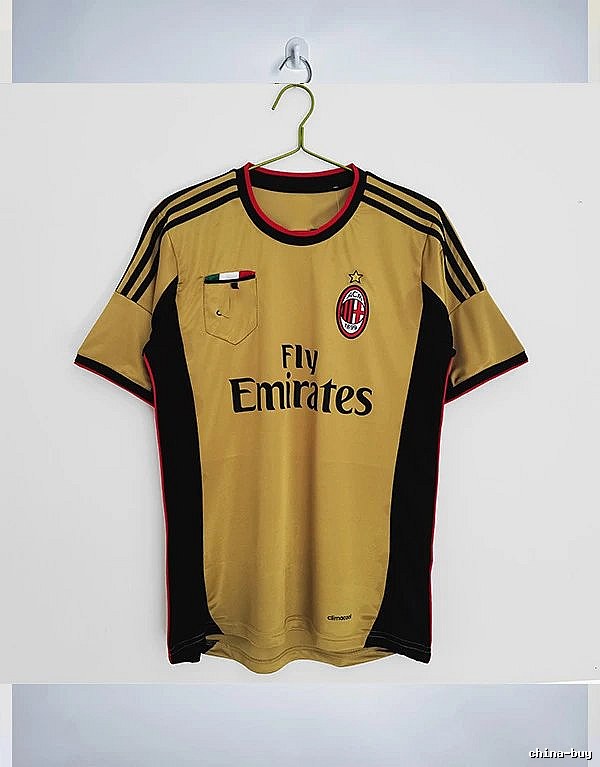AC Milan Travel Retro soccer jersey Red Black Striped with Soft Visual Tone