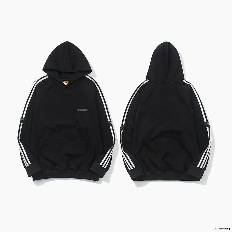 Adidas classic three - stripe black sweatshirt