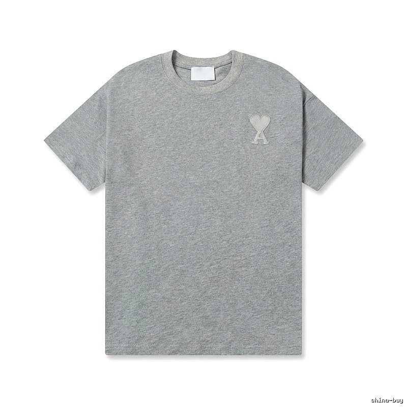 AMI Love Simple Style Gray T-shirt