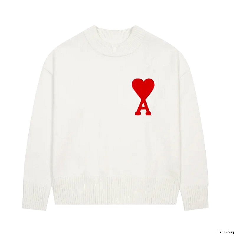 Ami Paris Daily Heart logo sweater Green Knit Top for City Outfits