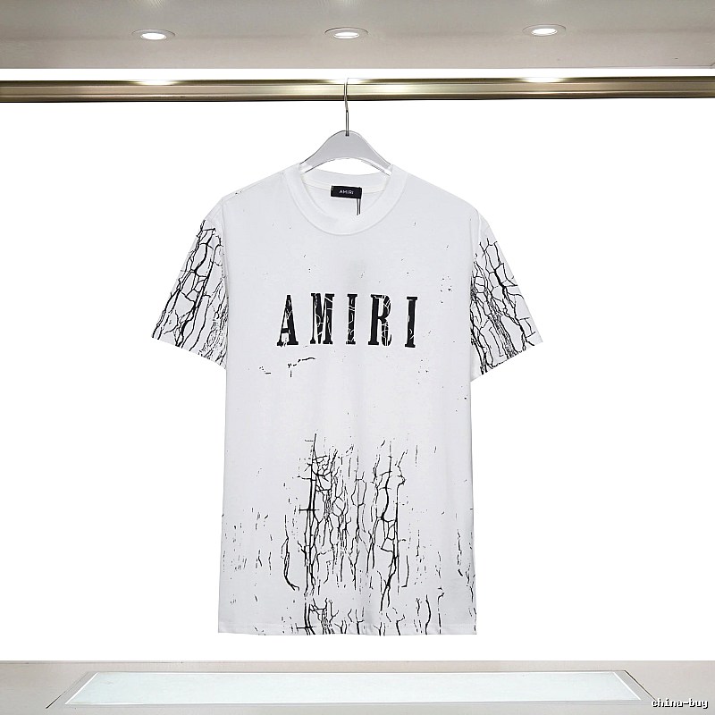 Amiri Easy Match Graphic T-shirt White Blue Amiri for Everyday Use