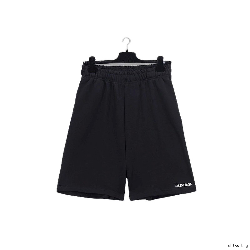 Balenciaga minimalist style black shorts