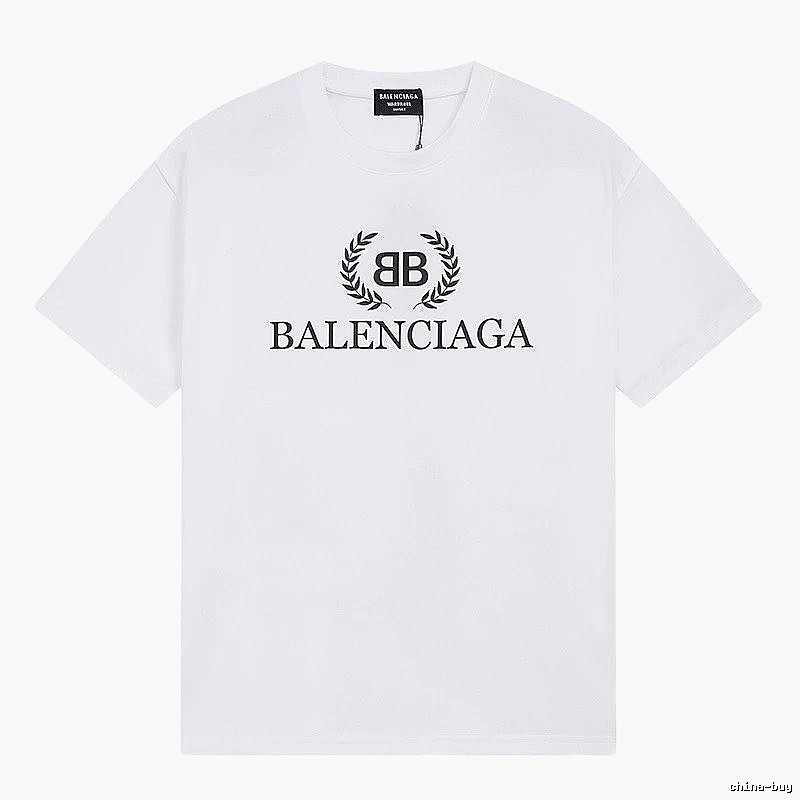 Balenciaga Printed Simple White T-shirt
