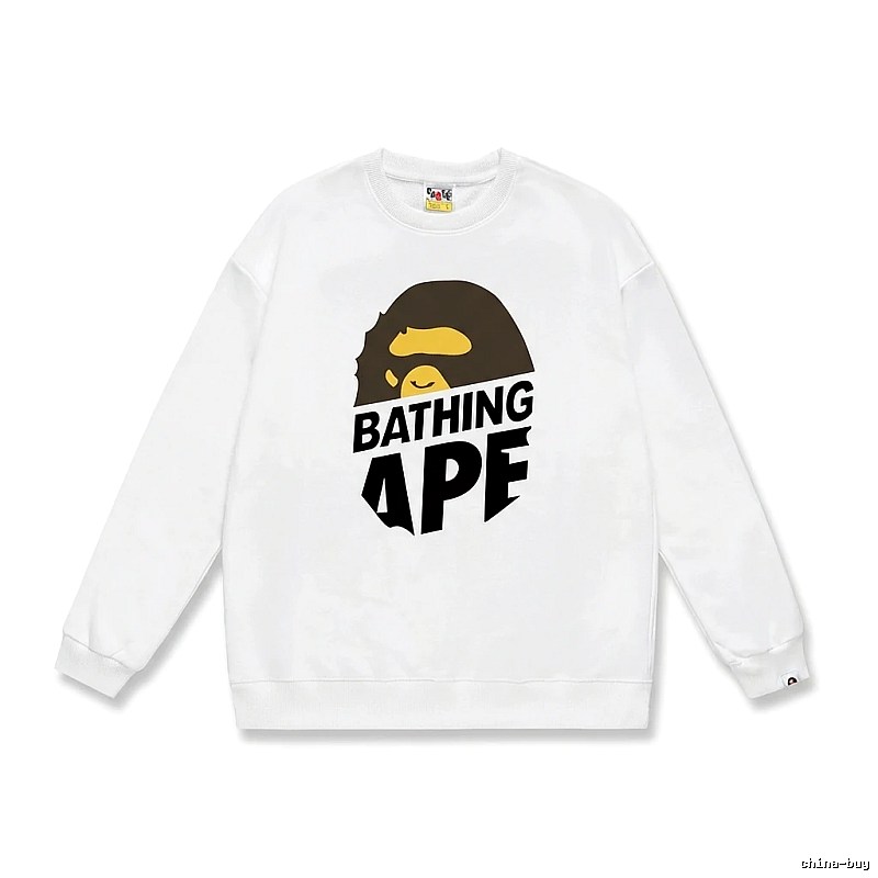 Bape Ape Head Casual White Sweatshirt