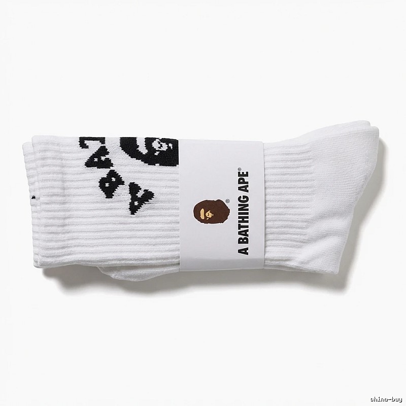 Bape Ape Head White Trendy Socks