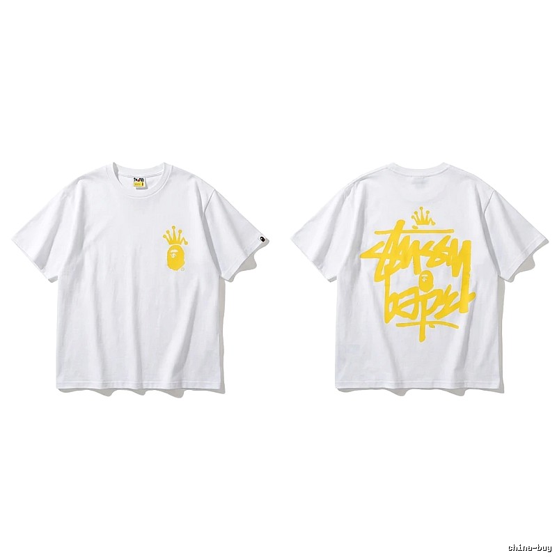 Bape Crown Series Graffiti Style White T-shirt
