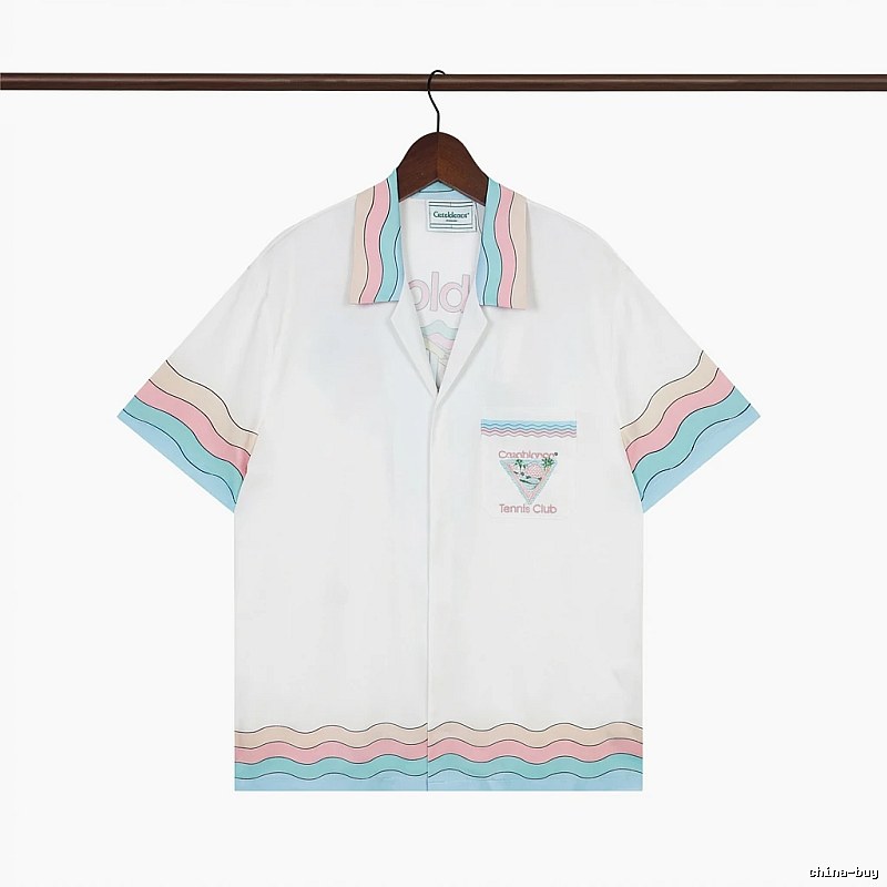 Casablanca stripe retro-style white shirt