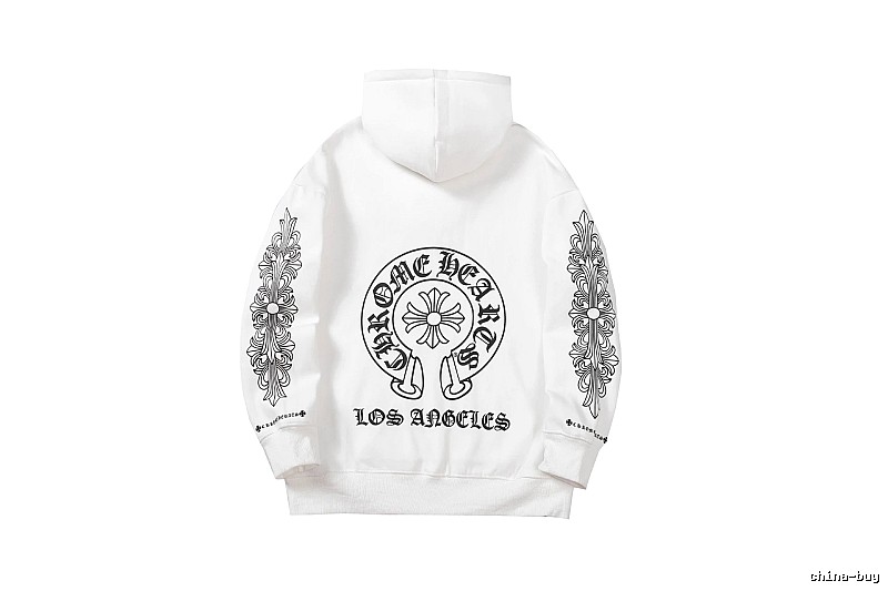 Chrome Hearts 2088-26 White Cross Graphic Hoodie Weekend Wear