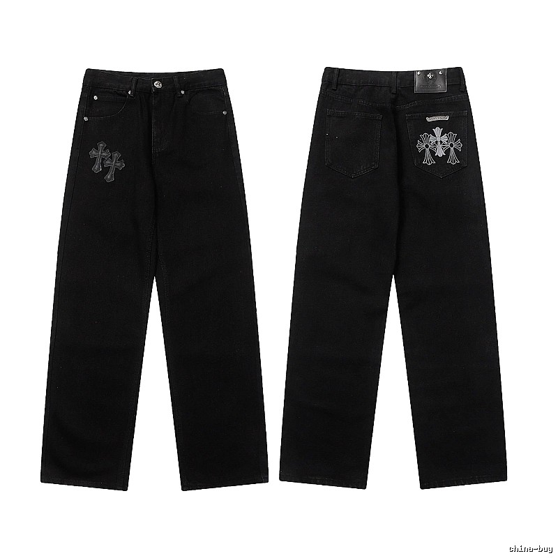 Chrome Hearts Classic Graphic jeans Light Denim Jeans with Travel-Friendly Style