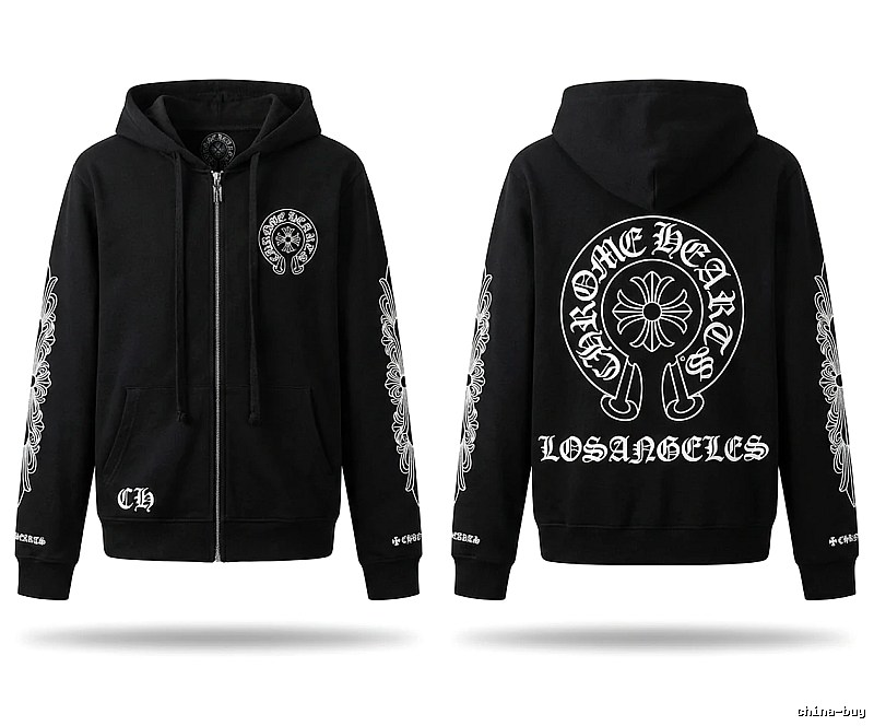 Chrome Hearts dark style black cardigan