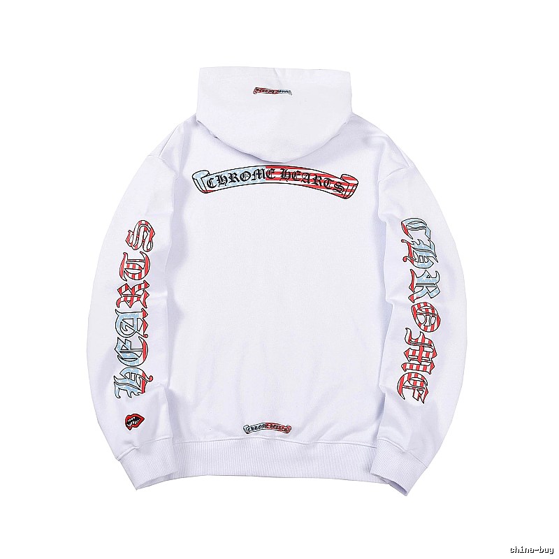 Chrome Hearts Premium Style Cross graphic hoodie Black Blue Cross for Resort Outfits