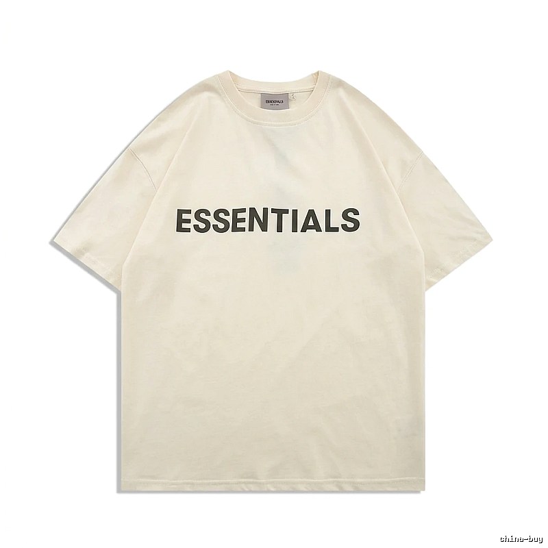 ESSENTIALS minimalist style beige T-shirt