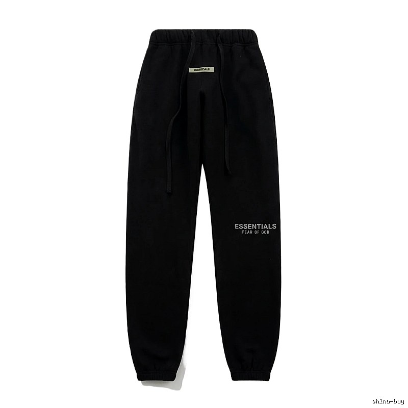 ESSENTIALS minimalist style black sweatpants