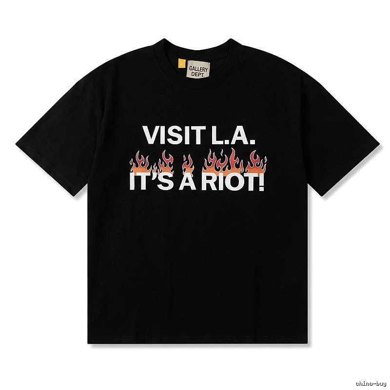 Gallery Dept Flame Print Black T-shirt