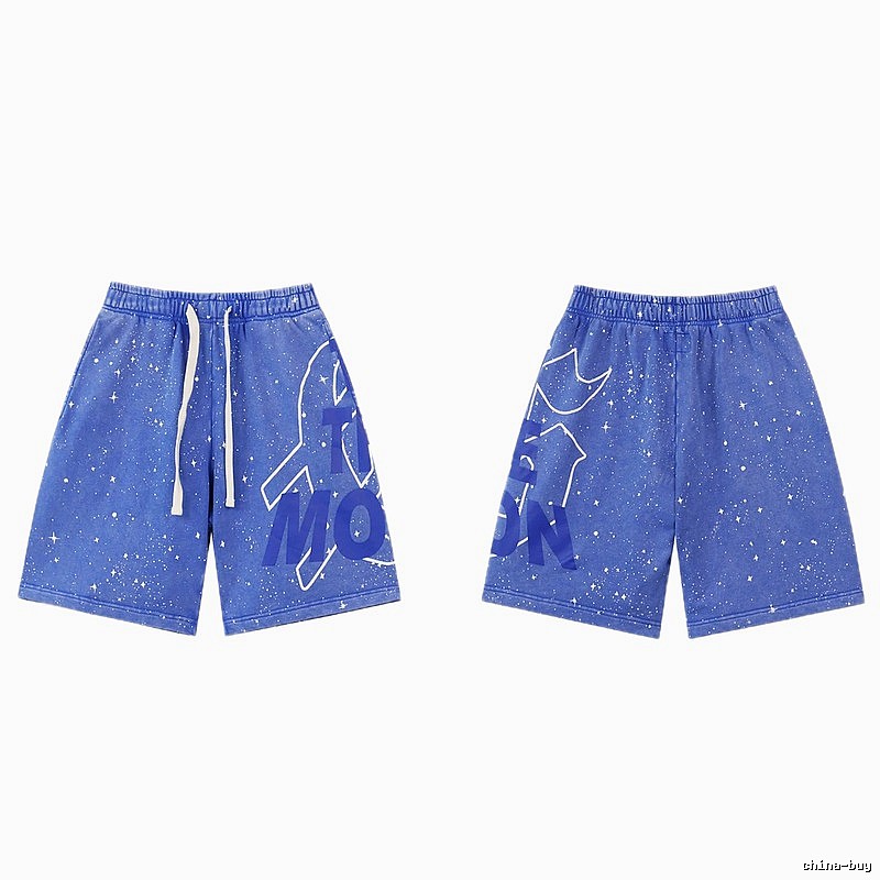 Godspeed Starry Sky Street Style Blue Shorts