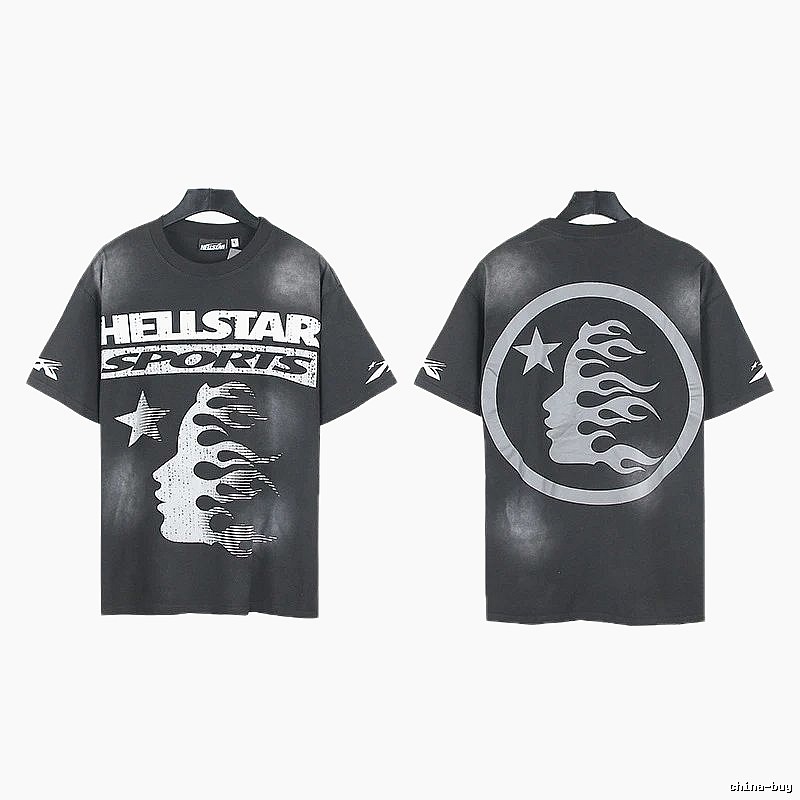 Hellstar Sporty Street Style Black Short Sleeve T-Shirt