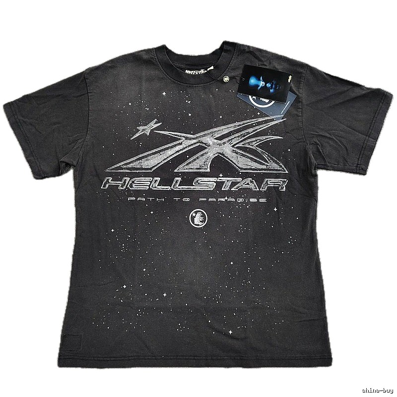 Hellstar Starry Sky Collection Vintage Distressed Black T-Shirt