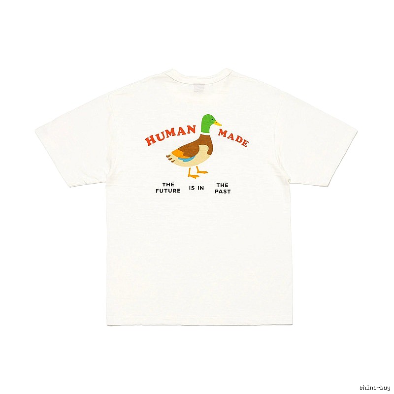 HUMAN MADE Green Duck Print Vintage Off-white T-shirt