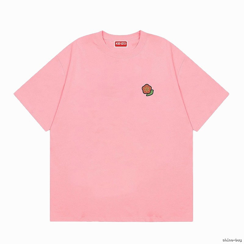 KENZO Begonia Collection Casual Style Pink T-Shirt