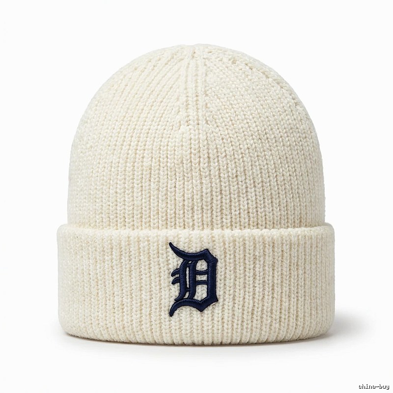 MLB retro-style beige knitted hat