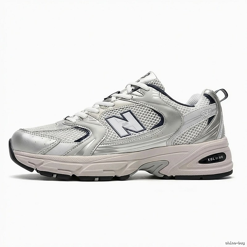 New Balance 530 Series Silver-White Retro Sports Shoes