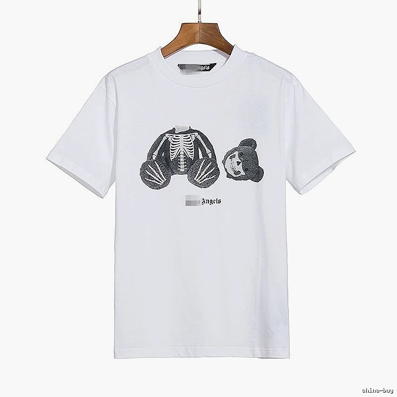 Palm Angels Classic Bear graphic T-shirt White Colorful Bear with Travel-Friendly Style