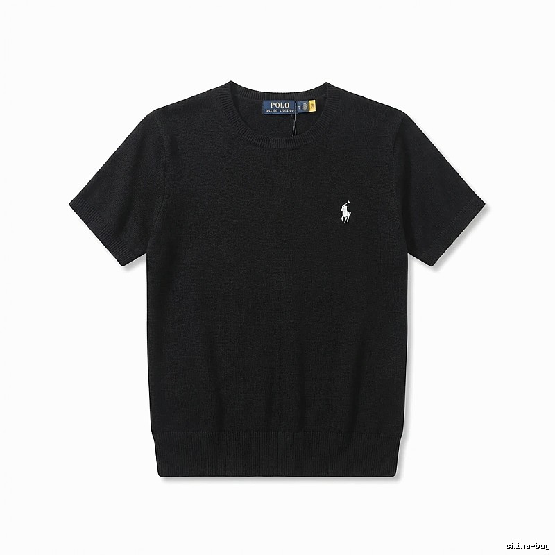 Ralph Lauren Polo series black short-sleeved shirts
