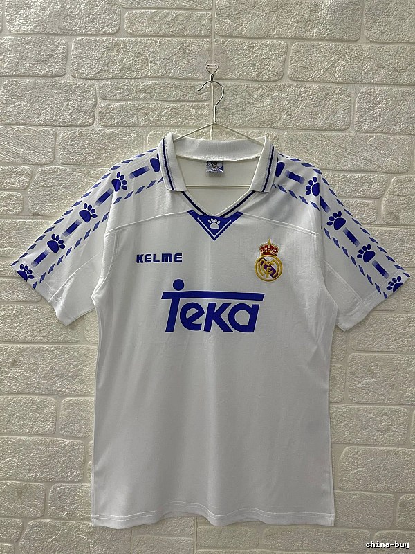 Real Madrid Classic Retro Teka soccer jersey White Retro Football for Daily Styling