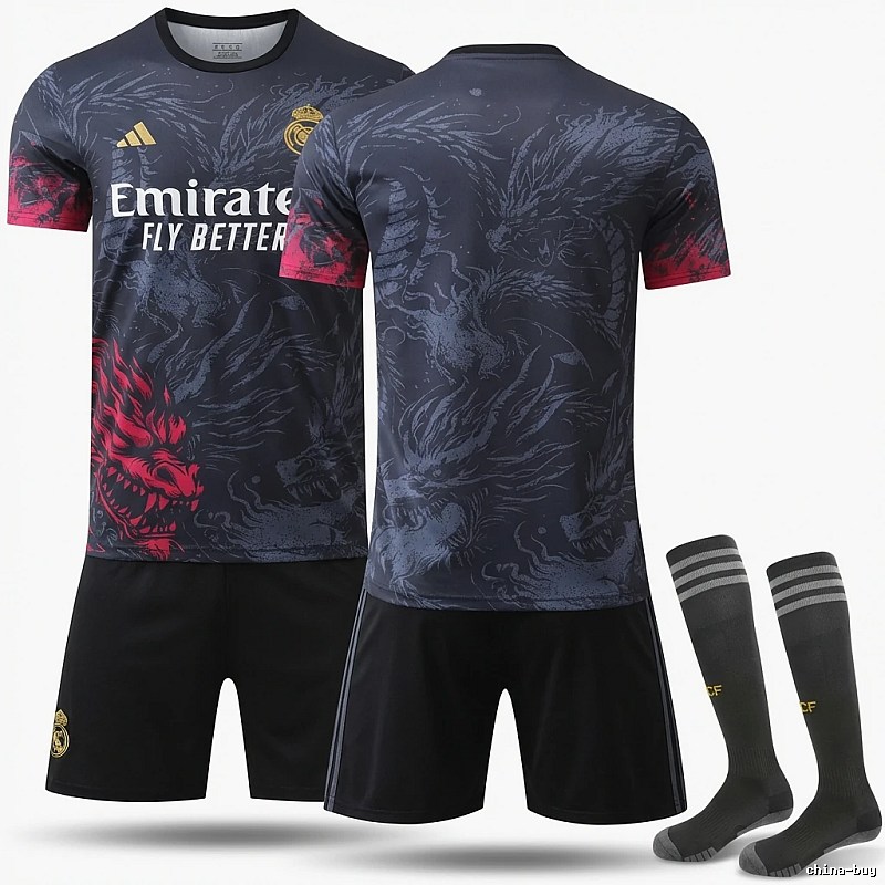 Real Madrid Dragon Pattern Trendy Jersey