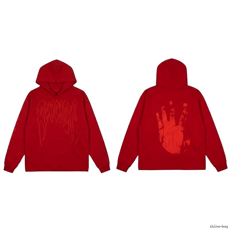 Revenge trendy and cool style red hoodie
