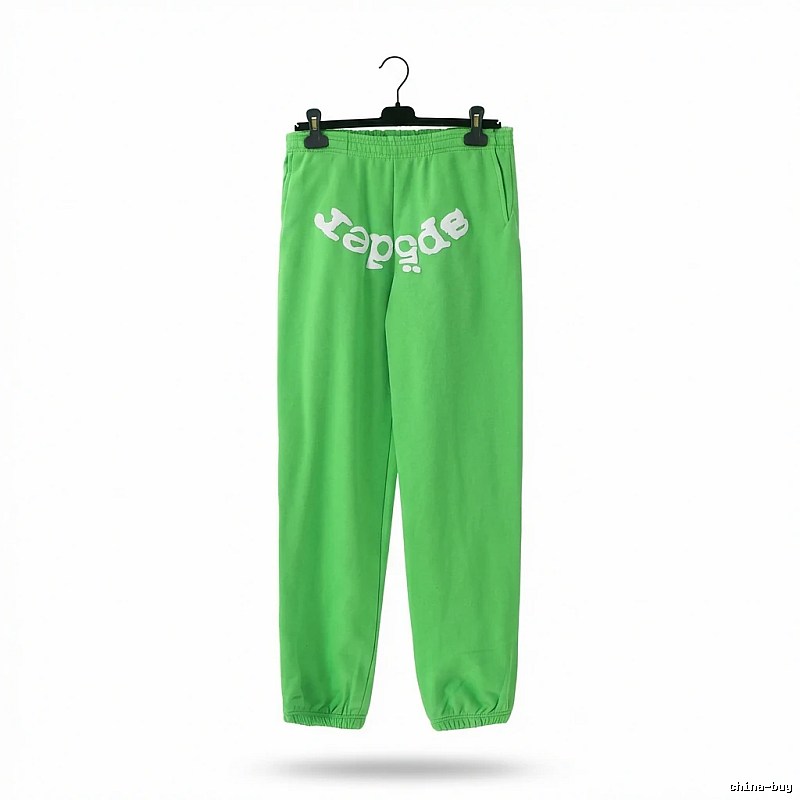 Sp5der Fluorescent Green Trendy Pants