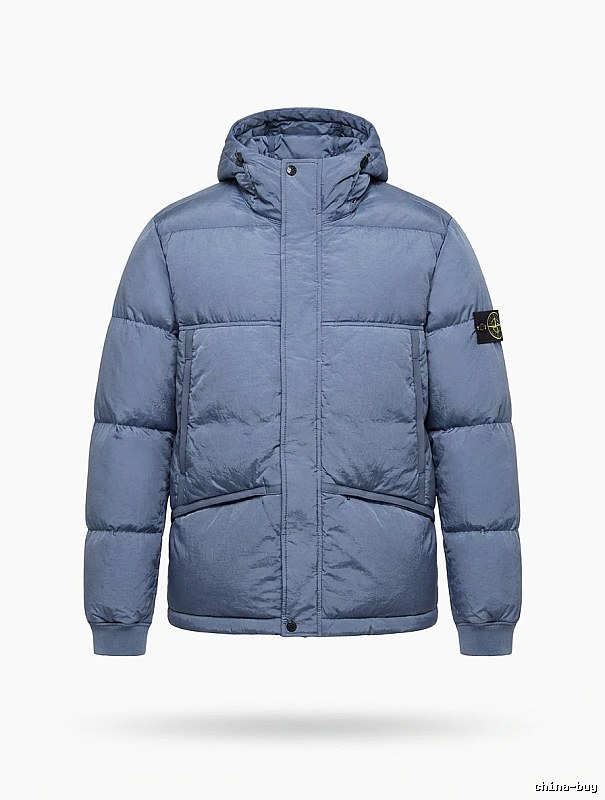 Stone Island series trendy brand light blue down jacket