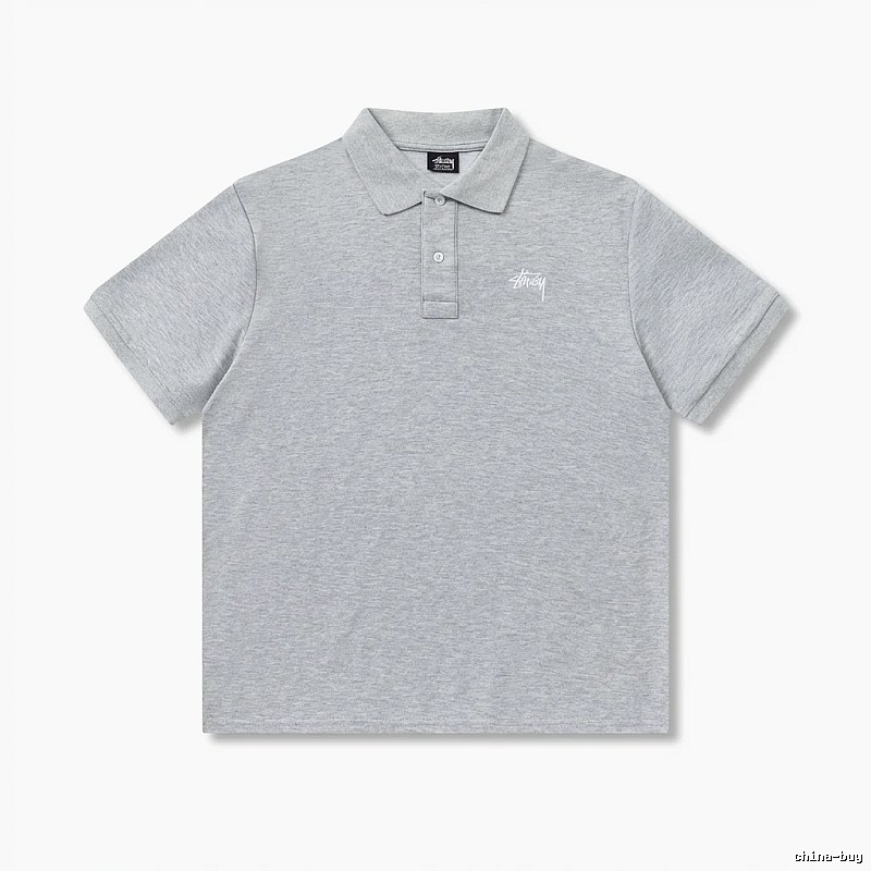 Stussy basic grey Polo shirt