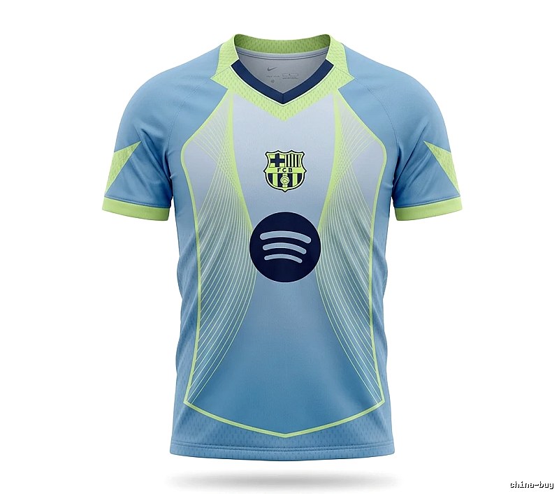Tokyo Ghoul Barcelona trendy brand gray-blue-yellow jersey