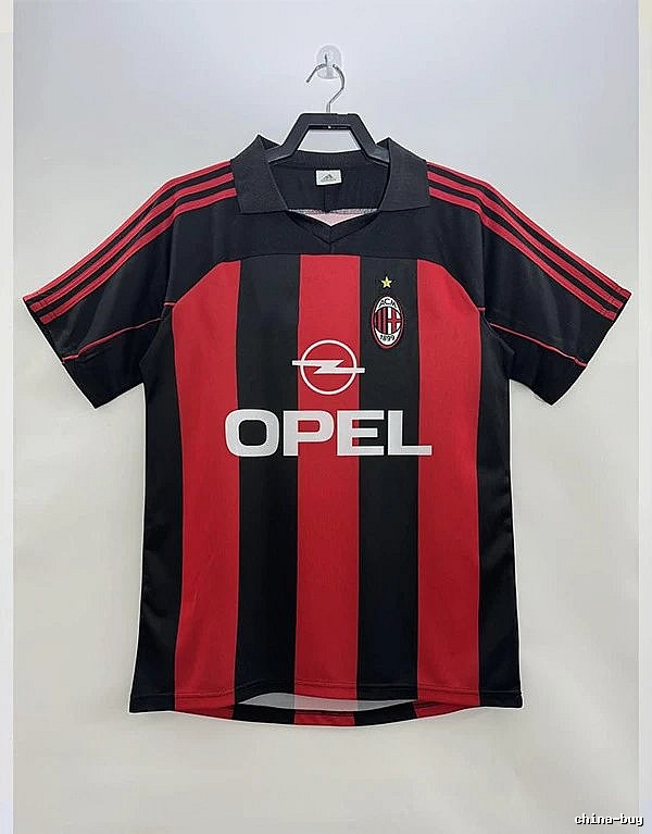 AC Milan Lightweight Retro soccer jersey Red Black Striped for Trend Styling