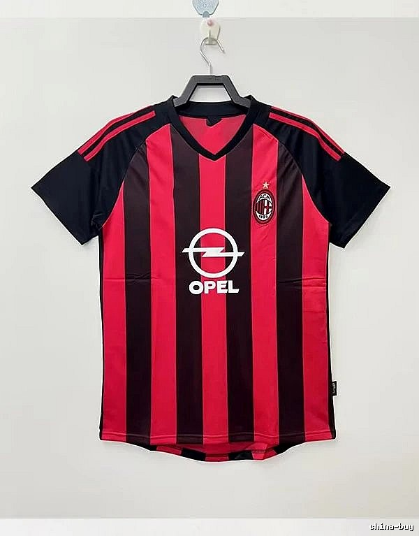 AC Milan Statement Retro soccer jersey Red Black Striped for Easy Pairing