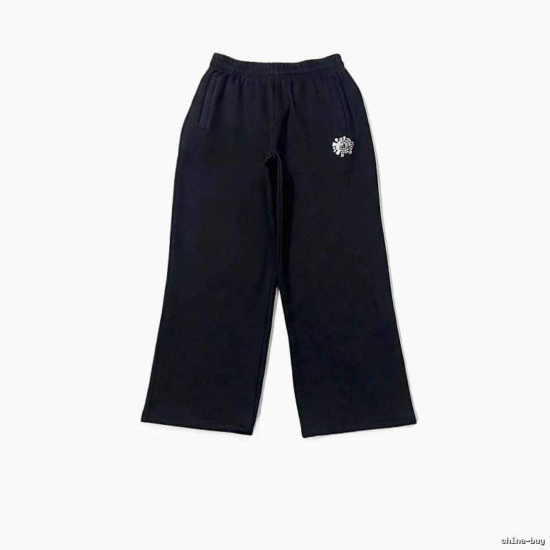 ADWYSD trendy brand loose black long trousers.