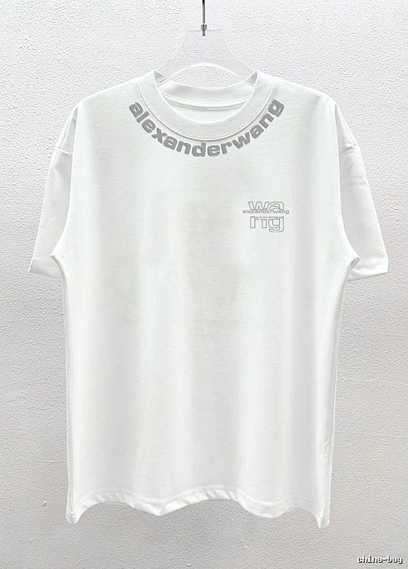 Alexander Wang Printed Street Style White T-Shirt