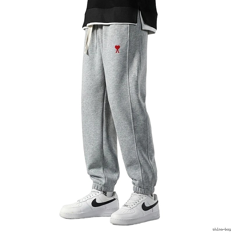 AMI & Easy Casual Style Grey Sweatpants
