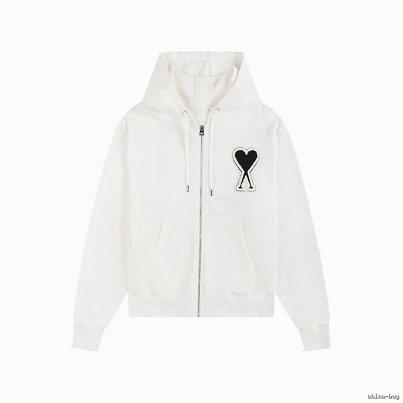 AMI Love Minimalist Style White Sweatshirt