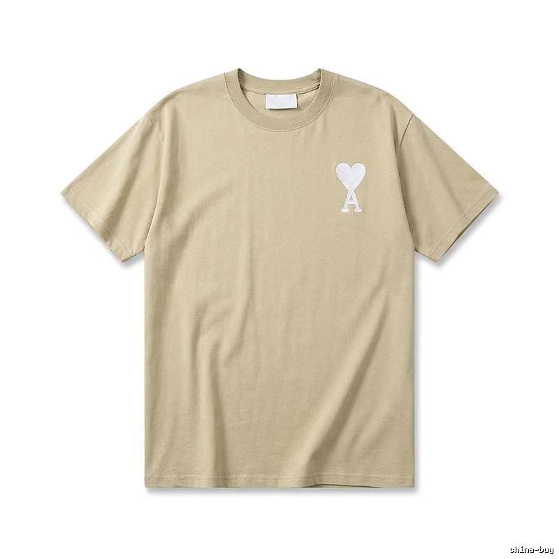 AMI minimalist style beige T-shirt