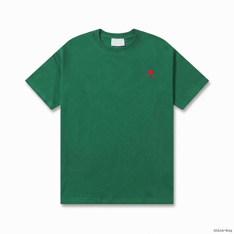 AMI minimalist style green T-shirt