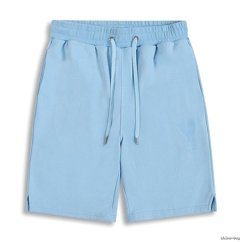 AMI minimalist style light blue shorts