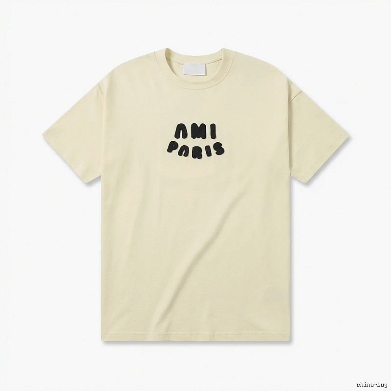 AMI Paris Casual Style Off-White T-shirt