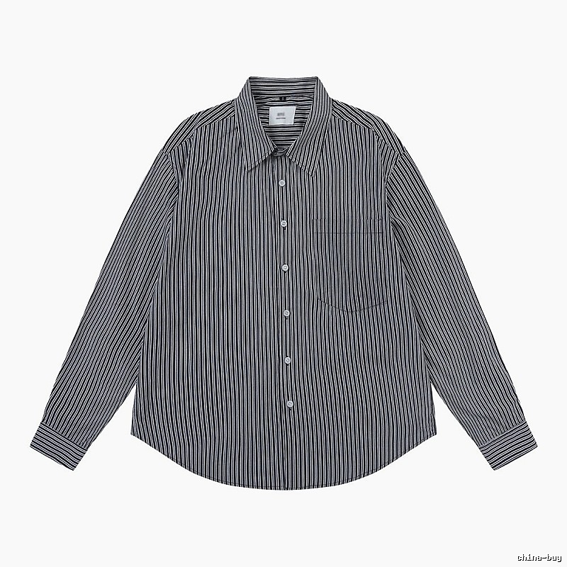 AMI Stripe Minimalist Style Shirt