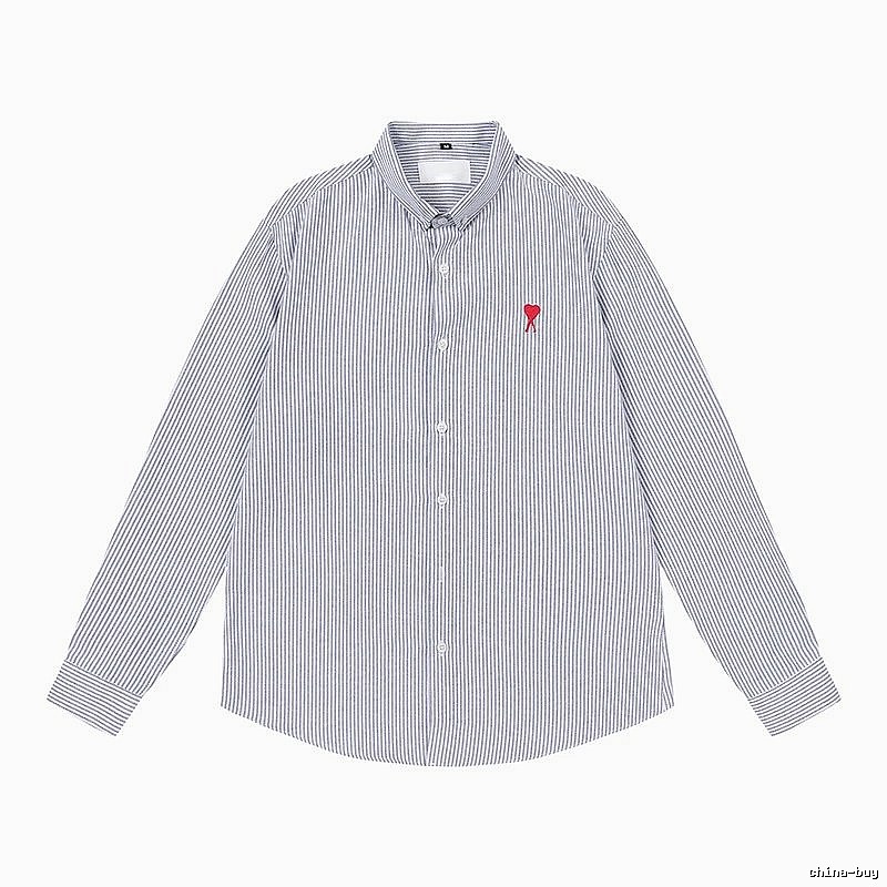 Ami striped minimalist style shirt