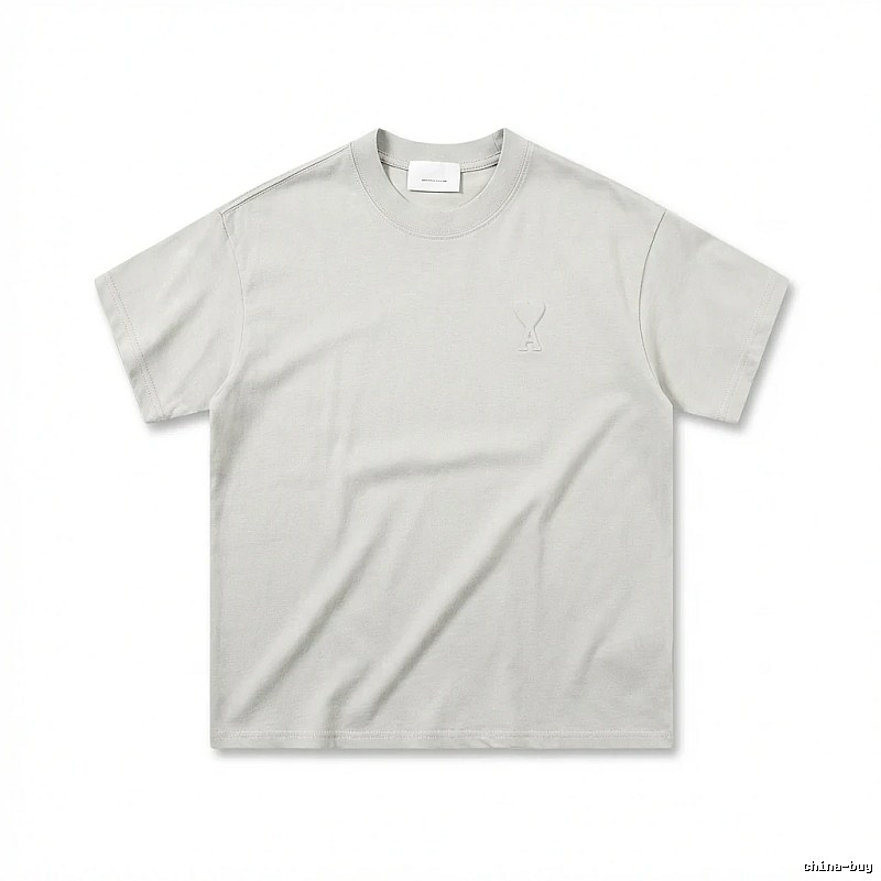 AMI Three-dimensional LOGO Simple White T-shirt