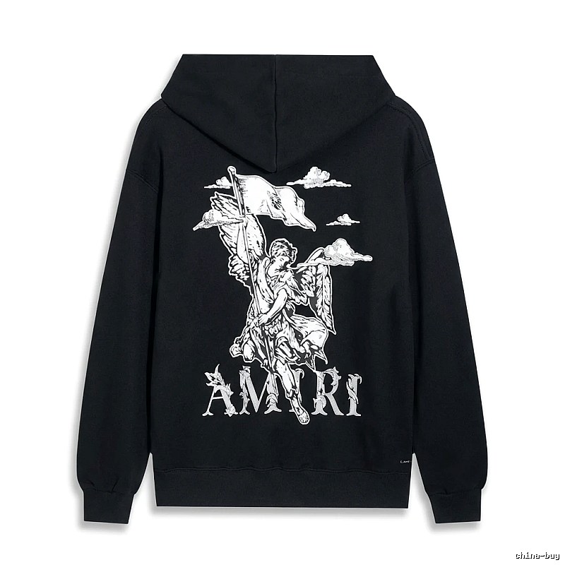AMIRI Black Sweatshirt with Angel Print