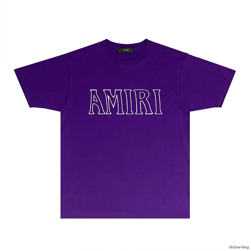 AMIRI minimalist style purple T-shirt