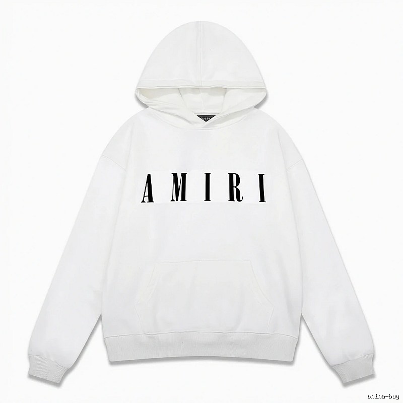AMIRI minimalist style white hoodie